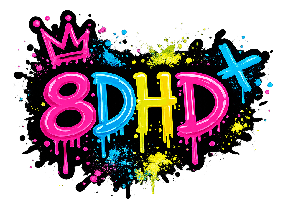 8DHD neon paint logo