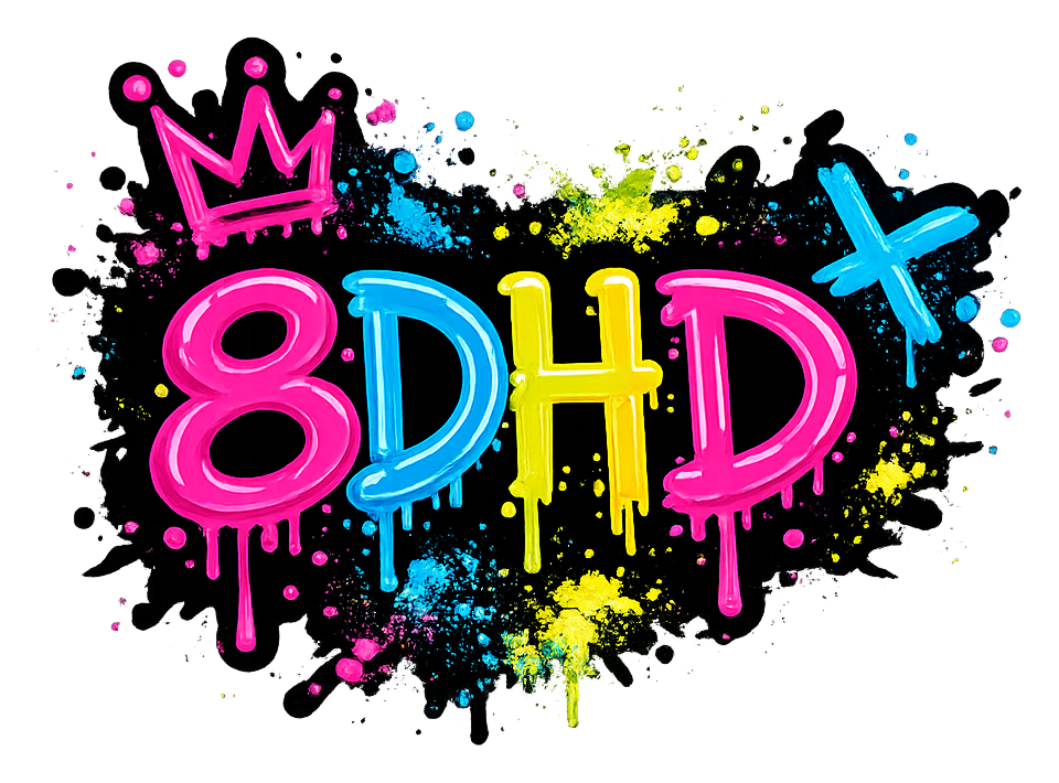 8DHD neon paint logo